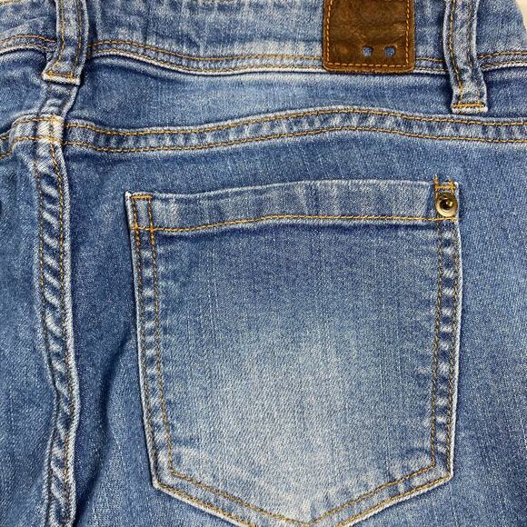 Forever 21 Distressed Jeans Low Rise Skinny Blue Life in Progress Womens Sz 25 - Picture 7 of 13